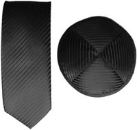 kippah and matching tie kippah