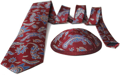 kippah and matching tie kippah
